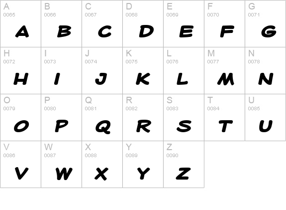 Heroid Bold uppercase A-Z preview