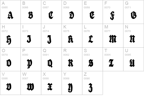 HerzogVonGraf ExtraTall uppercase A-Z preview