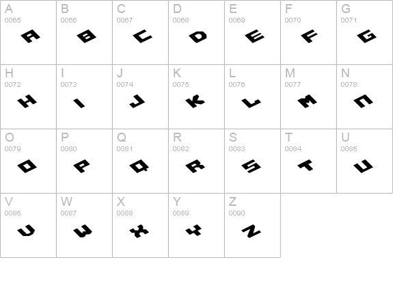 Hexagon uppercase A-Z preview