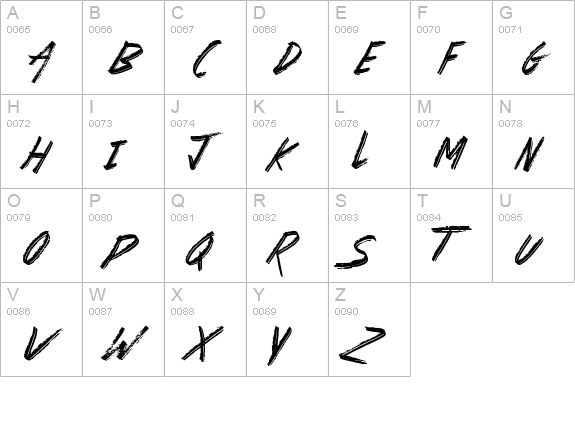 Hey Now uppercase A-Z preview