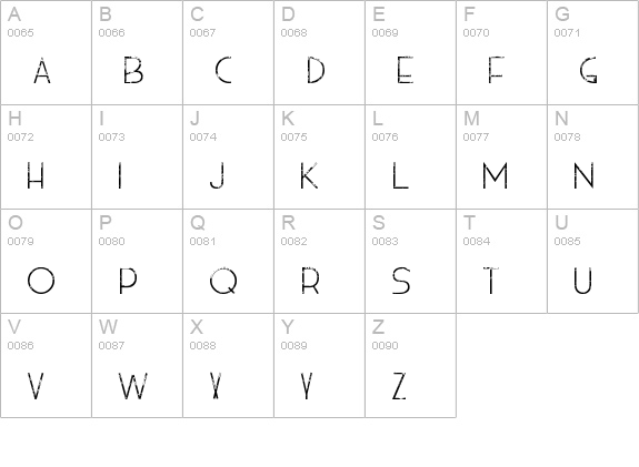 HIELO ice uppercase A-Z preview