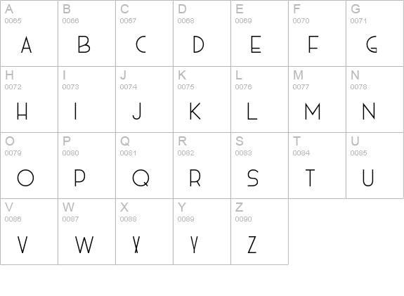 HIELO regular uppercase A-Z preview
