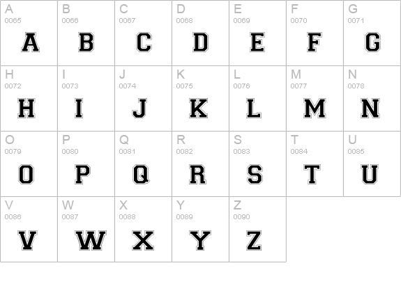 Hillman uppercase A-Z preview