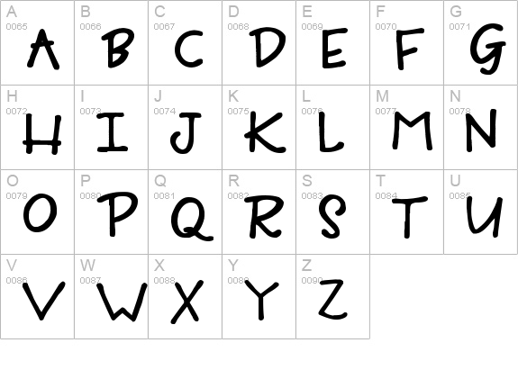 His Name Is Honey uppercase A-Z preview