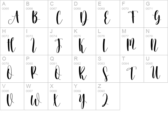 History uppercase A-Z preview