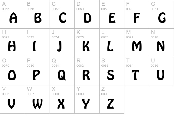 Hobo Std Medium uppercase A-Z preview