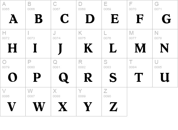 HobokenSerial-Bold uppercase A-Z preview