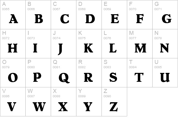 HobokenSerial-Xbold-Regular uppercase A-Z preview