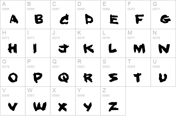 Hold your breath uppercase A-Z preview
