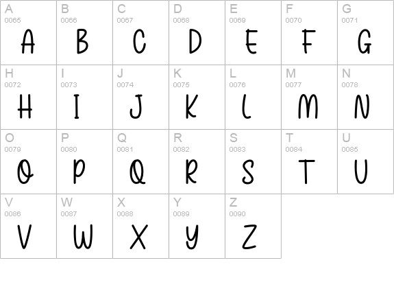 Holiday Family uppercase A-Z preview