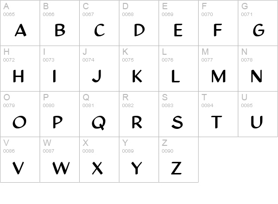Holly uppercase A-Z preview
