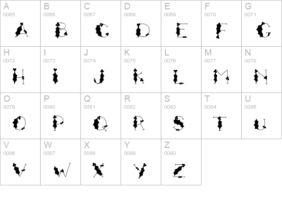 HOLLY&BERRIE Bold uppercase A-Z preview