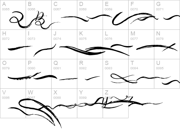 Holy Mountain Swooshes OTF uppercase A-Z preview