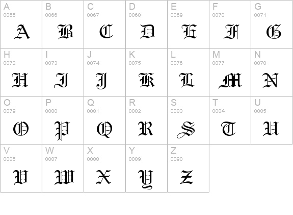 Holy Union uppercase A-Z preview
