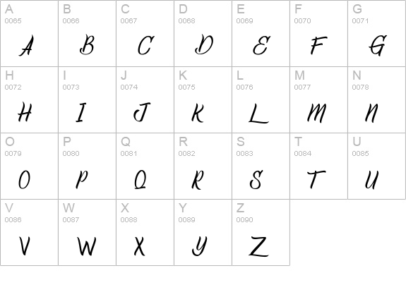Homerun - Bold Script uppercase A-Z preview