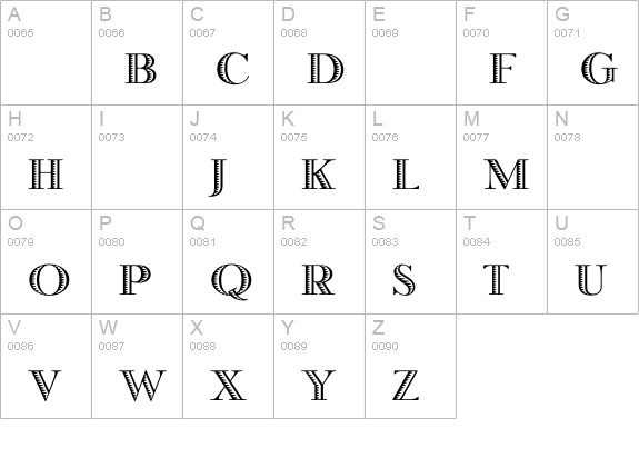 Honduras uppercase A-Z preview