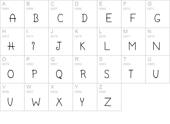HoneybeeRegular uppercase A-Z preview