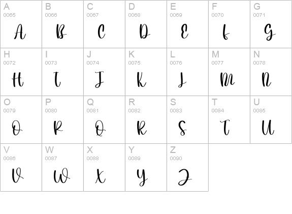 Honeydrink uppercase A-Z preview