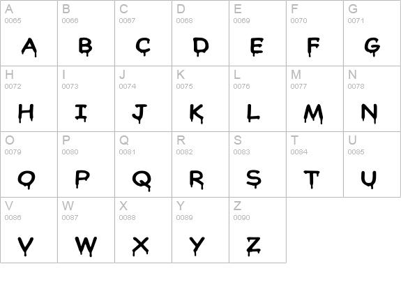 Honeydripper uppercase A-Z preview