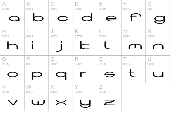 hoodoo two uppercase A-Z preview