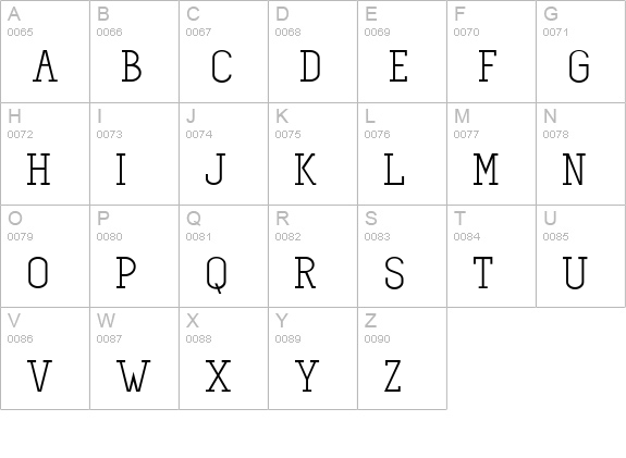 Hope uppercase A-Z preview