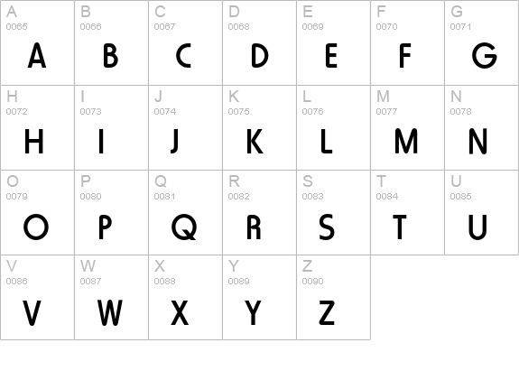 Horatio D Medium uppercase A-Z preview