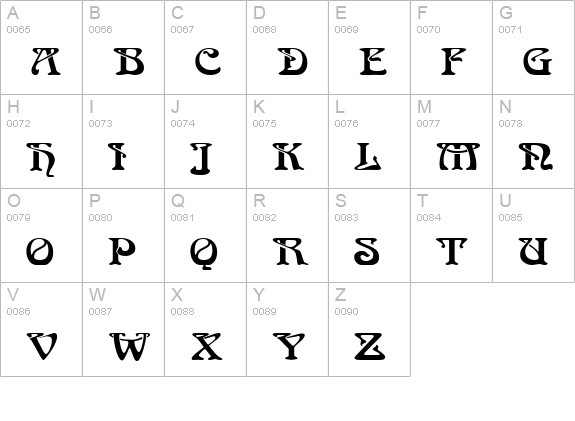 HorizonWide uppercase A-Z preview