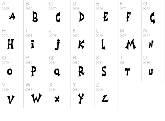 Horrorshow
 New uppercase A-Z preview