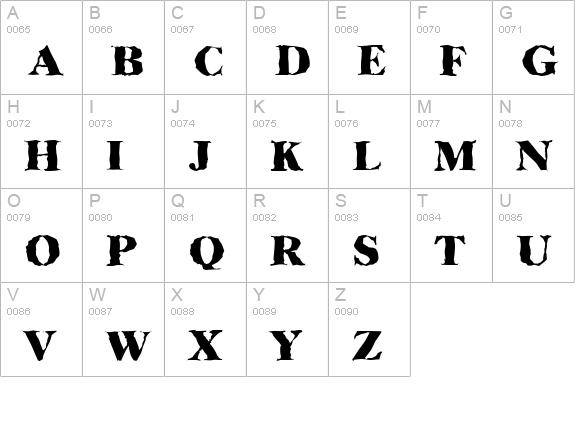 HorshamRandom-Xbold-Regular uppercase A-Z preview