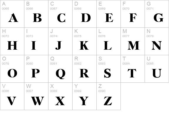 HorshamSerial-Bold uppercase A-Z preview