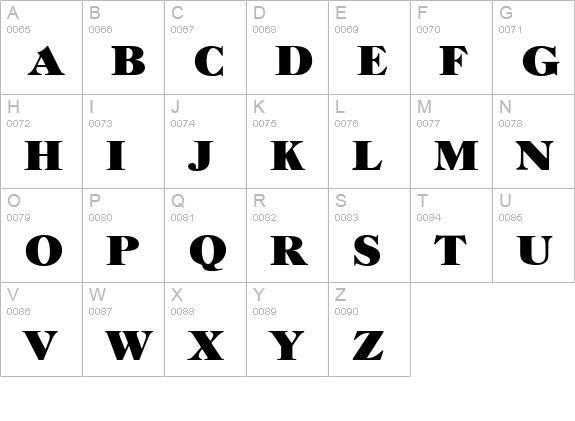 HorshamSerial-Heavy-Regular uppercase A-Z preview