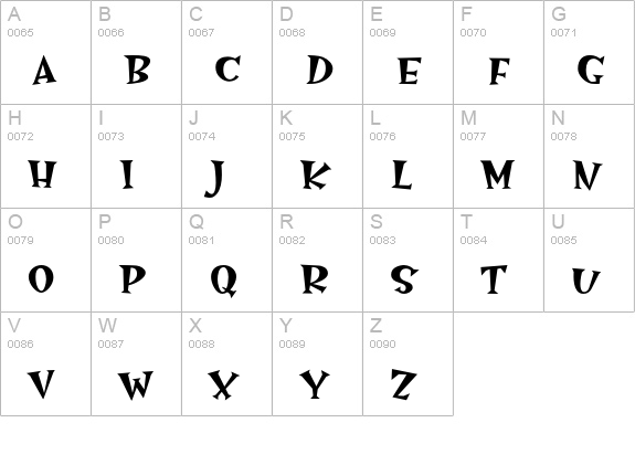 HotsyTotsy-Semibold-MvB uppercase A-Z preview