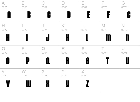 HouseGothic Black uppercase A-Z preview