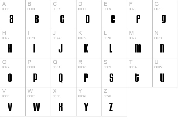 HouseGothic BoldAltCaps uppercase A-Z preview