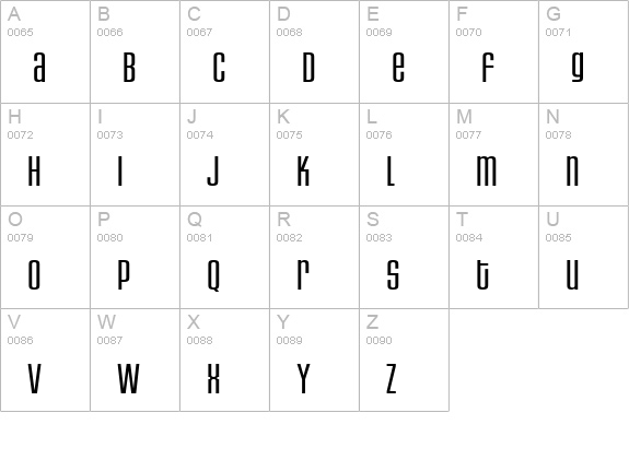 HouseGothic LightAltCaps uppercase A-Z preview