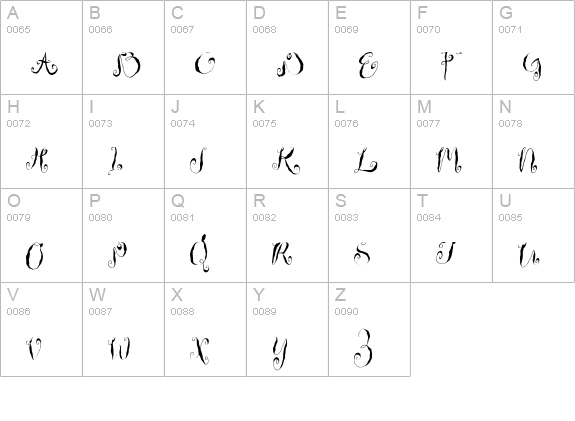 HousemaidAlternate uppercase A-Z preview