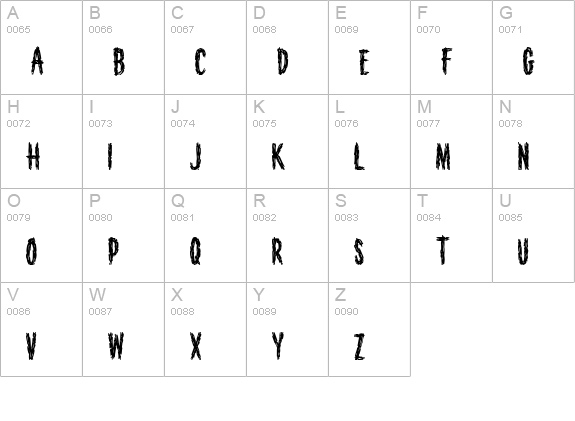 HouseofHorror uppercase A-Z preview