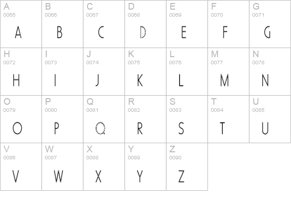Howard-LightHC uppercase A-Z preview
