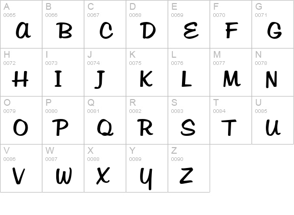 Hudson uppercase A-Z preview