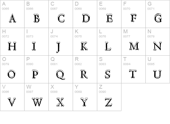 Hultog Snowdrift uppercase A-Z preview