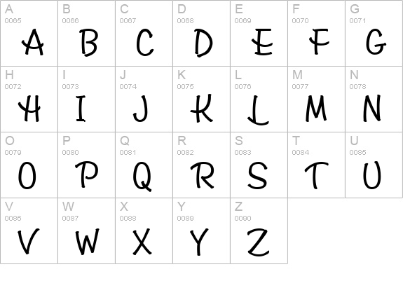 Humdinger uppercase A-Z preview