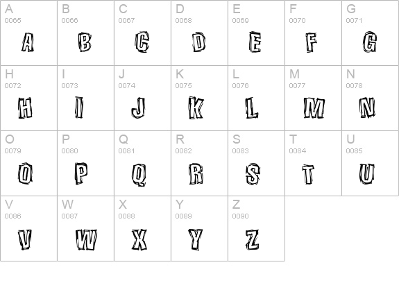 HunkyDory uppercase A-Z preview
