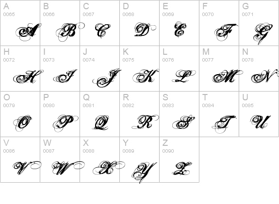 Hurricane SupaDupaSerif uppercase A-Z preview