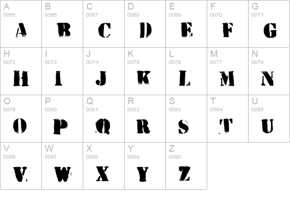 HVD Peace uppercase A-Z preview