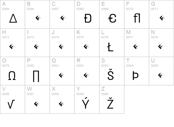 HydraText-RegularExpert uppercase A-Z preview