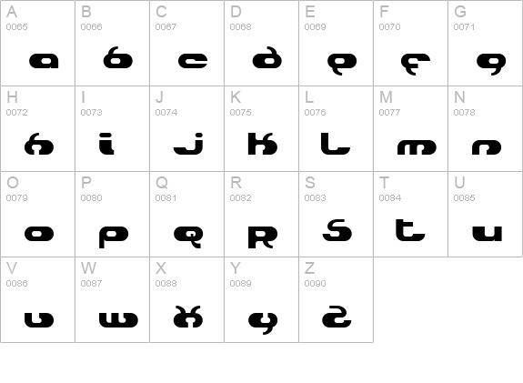 Hydro uppercase A-Z preview