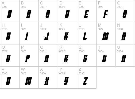 HydrogenBomb uppercase A-Z preview