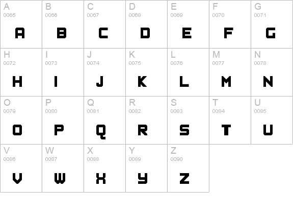 Hyperdigital uppercase A-Z preview