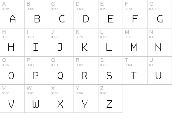 HyperFont uppercase A-Z preview