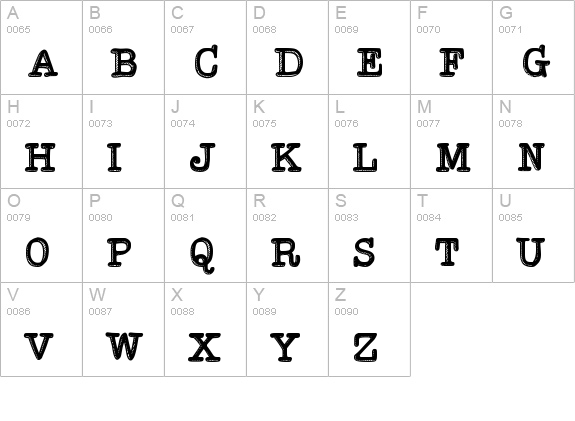 Hypersober uppercase A-Z preview